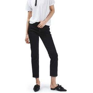 Topshop Moto straight leg washed black denim